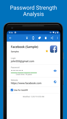 Screenshot of the application SafeInCloud Password Manager - #6
