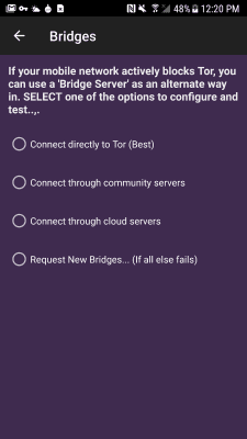 Screenshot of the application Orbot: Tor for Android - #2