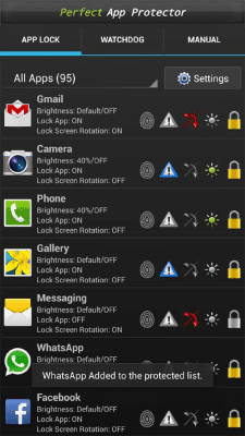 Screenshot of the application Perfect AppLock(App Protector) - #2