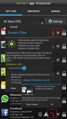 Screenshot of the application Perfect AppLock(App Protector) - #7