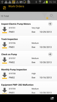 Screenshot of the application SAP Work Manager - #6