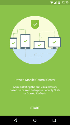 Screenshot of the application Dr.Web Mobile Control Center - #1