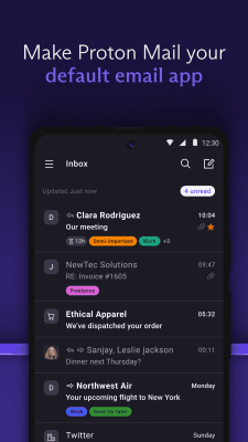 Screenshot of the application ProtonMail - Encrypted Email - #5