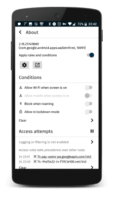 Screenshot of the application Protect Net: Firewall for Android without root - #2