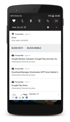 Screenshot of the application Protect Net: Firewall for Android without root - #6