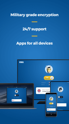 Screenshot of the application HMA VPN - Wi-Fi protection and proxy server - #5