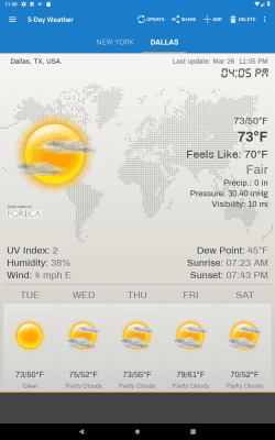 Screenshot of the application Weather & Clock Widget - #14