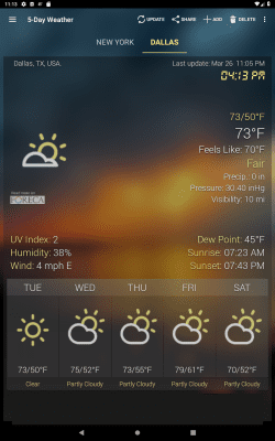 Screenshot of the application Weather & Clock Widget - #15