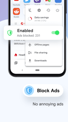 Screenshot of the application Opera Mini: Fast Web Browser - #3