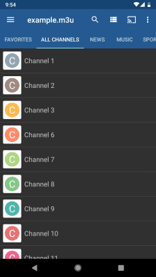 Screenshot of the application IPTV - #2