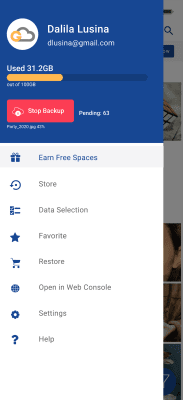 Screenshot of the application G Cloud Backup - #2