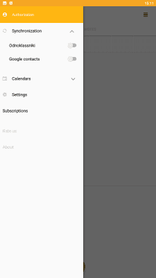 Screenshot of the application My Organizer - #2