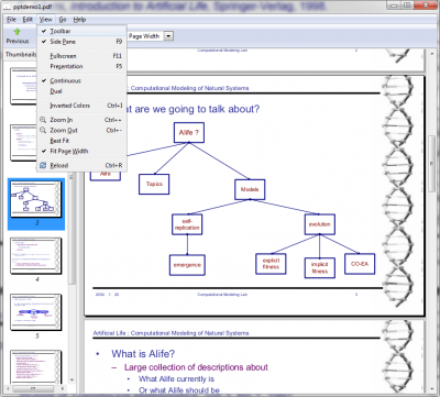 Screenshot of the application Evince - #3