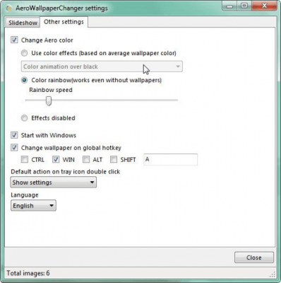 Screenshot of the application AeroWallpaperChanger - #2