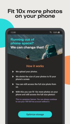 Screenshot of the application Degoo: 20 GB Cloud Storage - #7