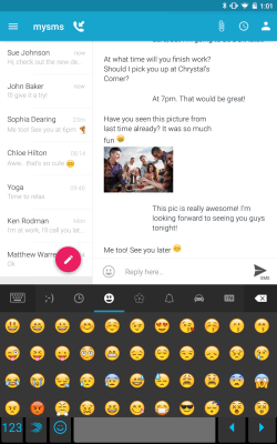 Screenshot of the application SMS Texting from Tablet & Sync - #2