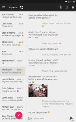 Screenshot of the application SMS Texting from Tablet & Sync - #5