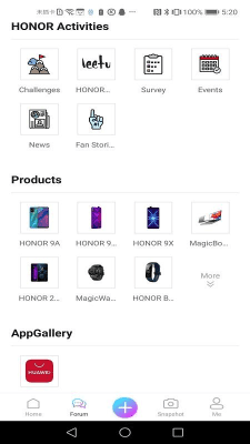 Screenshot of the application HONOR Club - #2