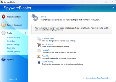 Screenshot of the application SpywareBlaster - #3
