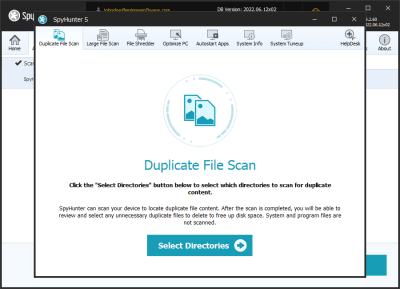Screenshot of the application SpyHunter - #3