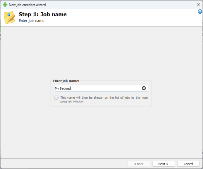 Screenshot of the application Cloud Backup Robot - #2