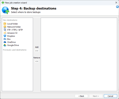 Screenshot of the application Cloud Backup Robot - #3