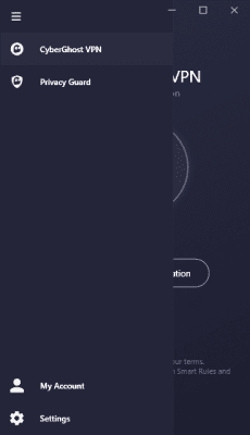 Screenshot of the application CyberGhost - #2