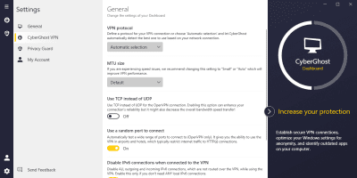 Screenshot of the application CyberGhost - #3