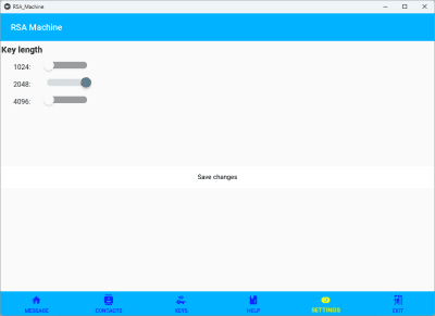 Screenshot of the application RSA-Machine - #2