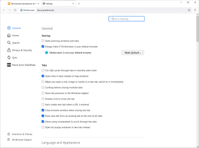 Screenshot of the application SlimBrowser - #2