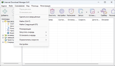 Screenshot of the application Internet Download Manager - #3