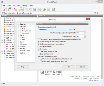 Screenshot of the application SmartWhois - #2