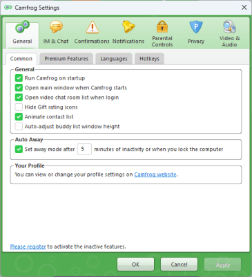 Screenshot of the application Camfrog Video Chat - #4