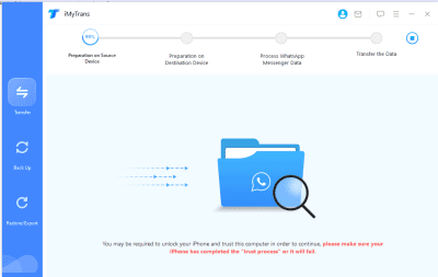 Screenshot of the application iMyFone iMyTrans (Pre iTransor for WhatsApp) - #2