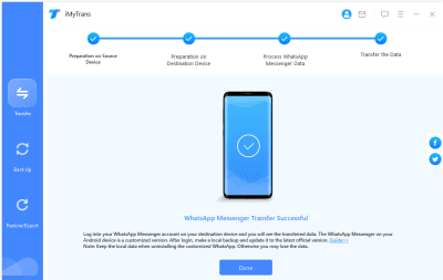 Screenshot of the application iMyFone iMyTrans (Pre iTransor for WhatsApp) - #3