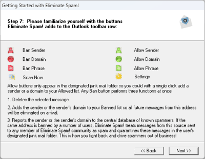 Screenshot of the application Eliminate Spam Pro - #3