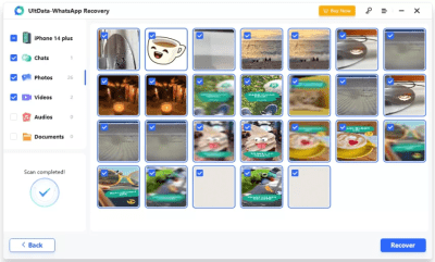 Screenshot of the application Tenorshare UltData WhatsApp Recovery - #3