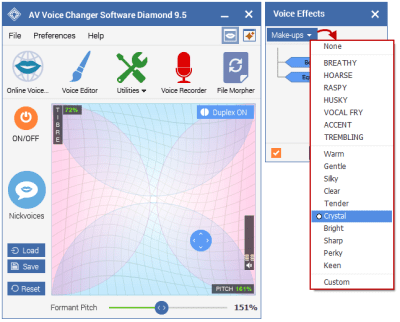 Screenshot of the application AV Voice Changer Software Diamond - #5