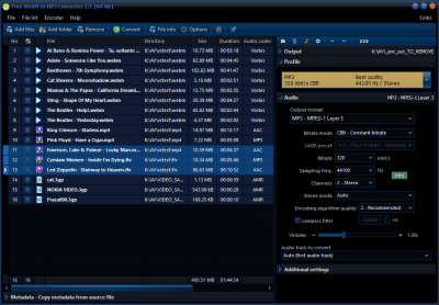 Screenshot of the application Free WebM to MP3 Converter - #3