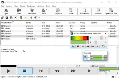 Screenshot of the application Express Scribe - #4
