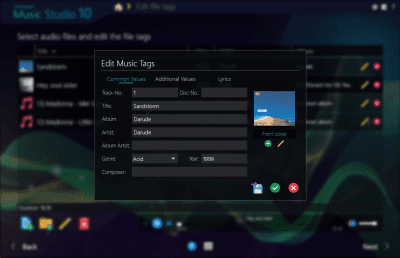 Screenshot of the application Ashampoo Music Studio - #7