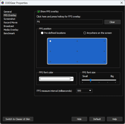 Screenshot of the application D3DGear - #2