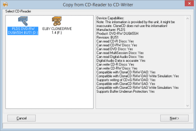 Screenshot of the application CloneCD - #4