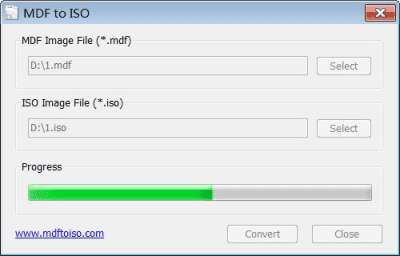Screenshot of the application MDF to ISO - #2