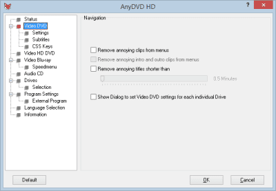 Screenshot of the application AnyDVD HD - #4