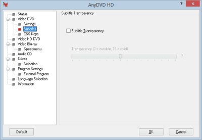 Screenshot of the application AnyDVD HD - #6