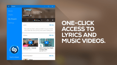 Screenshot of the application Shazam - #3