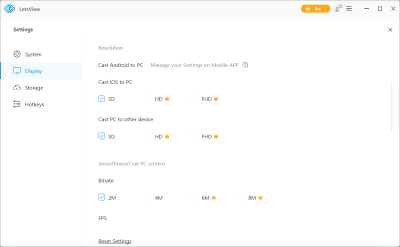 Screenshot of the application LetsView for Windows - #5