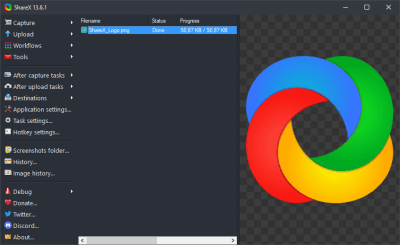 Screenshot of the application ShareX - #2