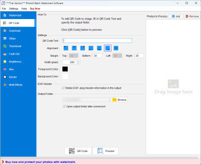 Screenshot of the application PhotoX Batch Watermark Creator - #2